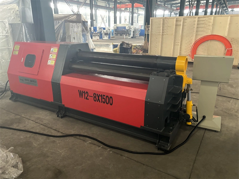 Echipament hidraulic, de înaltă calitate, cu 4 role, de rulare tablă, W12, 8×1500mm 2