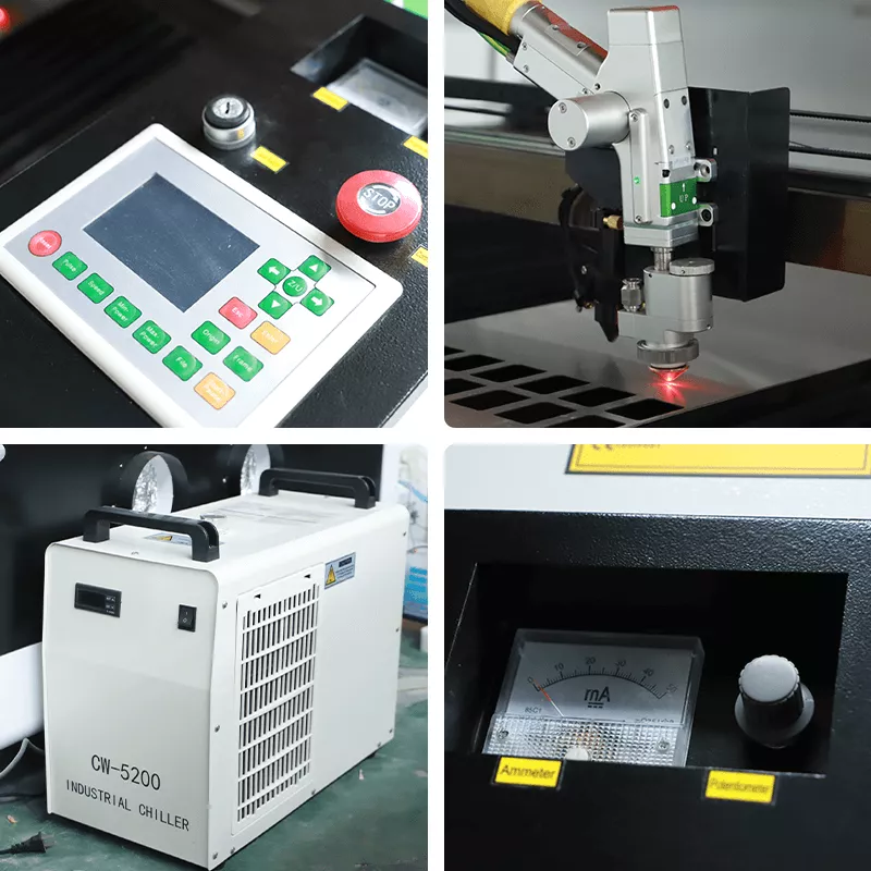 Echipament CNC 7 în 1, de tăiere și sudare cu laser cu fibră și CO2 2