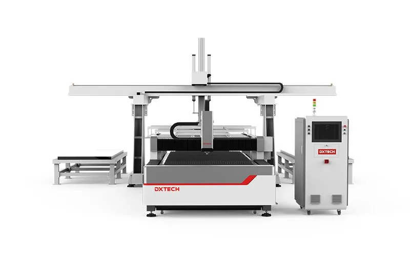 Mașină de tăiere cu laser cu fibră cu alimentare automată din seria EA, cu platformă de schimb 3