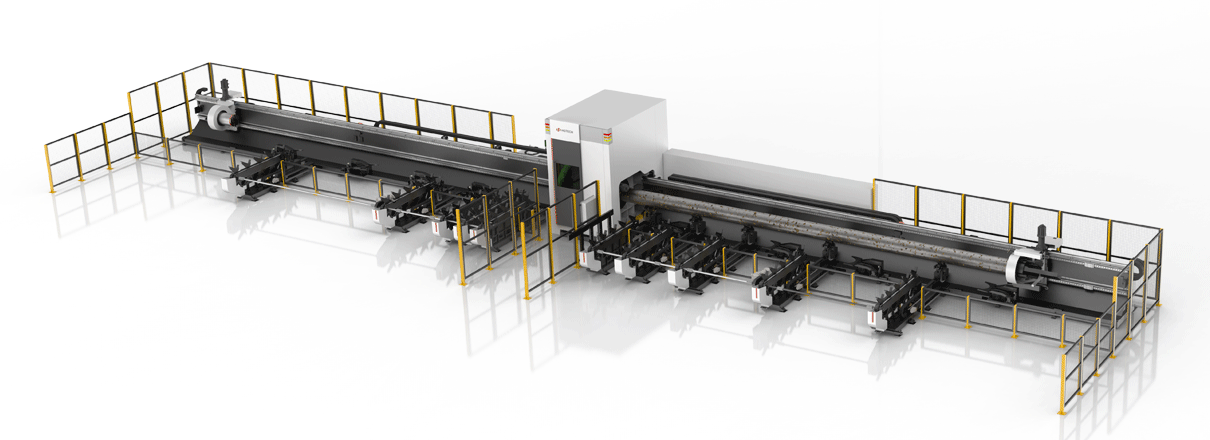 Echipament de tăiere laser pentru țevi, cu sarcină mare, cu 4 mandrine (agățare laterală) TP12052F & LT12052F 1