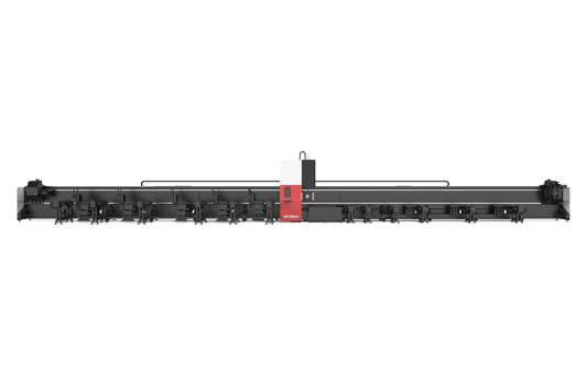 Echipament de tăiere cu laser pentru țevi metalice cu bevel de mare putere, 20000W, TMTP12520, cu sistem de alimentare automată 1