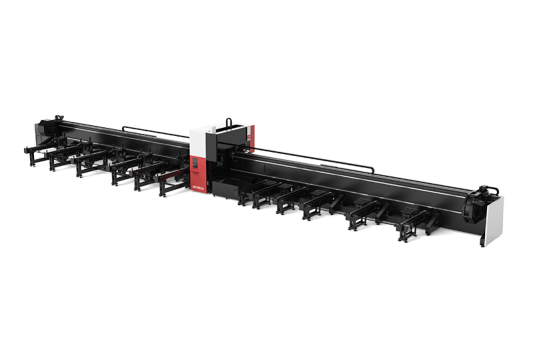 Echipament de tăiere cu laser pentru țevi metalice cu bevel de mare putere, 20000W, TMTP12520, cu sistem de alimentare automată 4