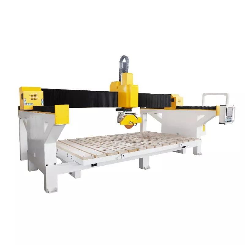Ferăstrău tip pod (bridge saw) CNC cu 4+1 axe pentru blaturi de piatră, iGS-B 3